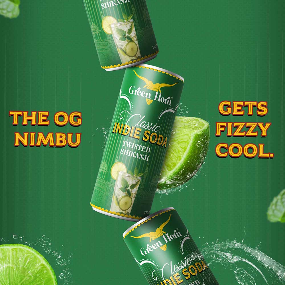 Green Horn Classic Indie Soda Twisted Shikanji