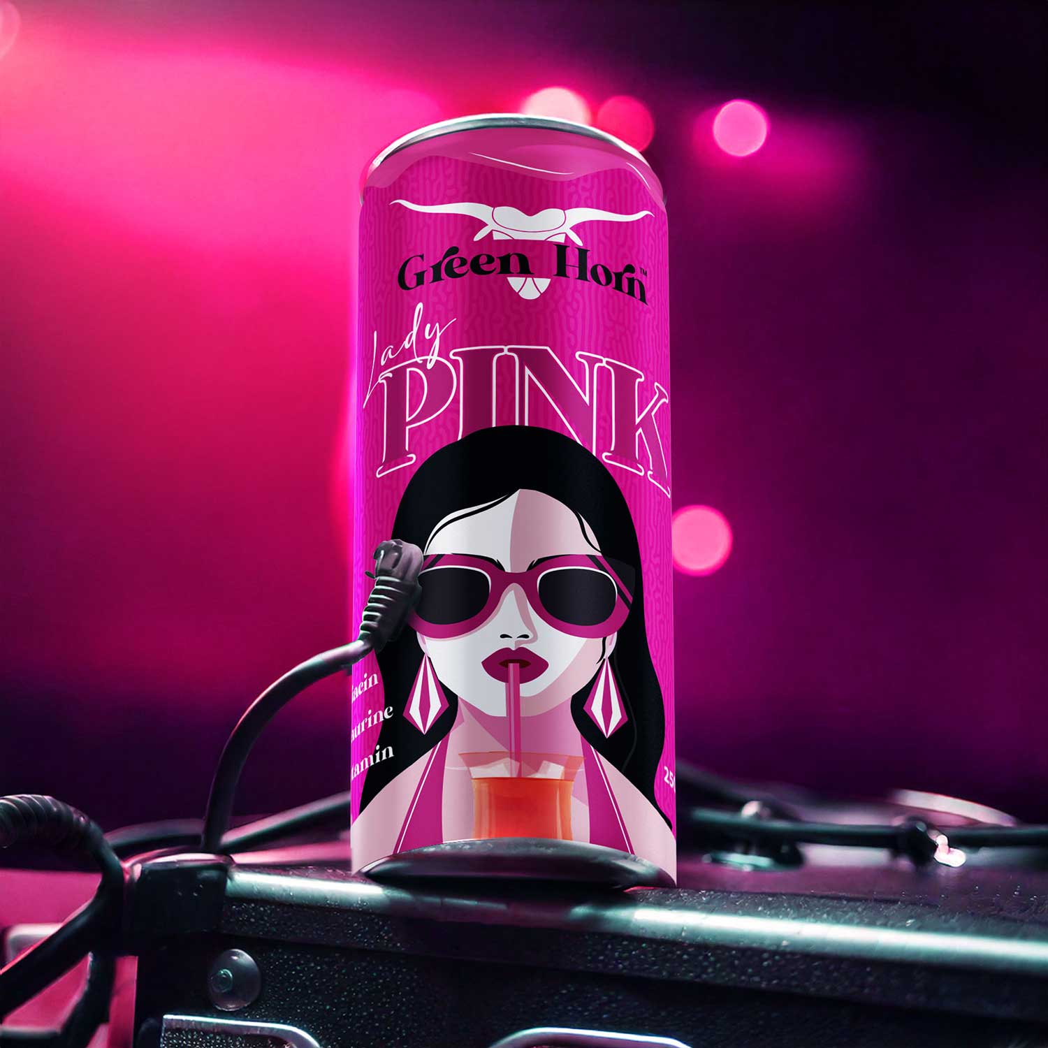 Green Horn Lady Pink Energy Drink